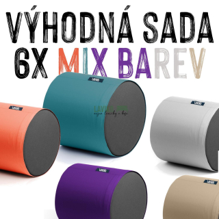 VÝHODNÁ SADA - 6x Sedací taburet BOBÍK, PUR pěna, mix barev