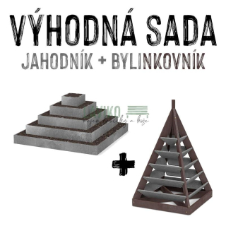 VÝHODNÁ SADA - 2x Recyklátový BYLINKOVNÍK + JAHODNÍK