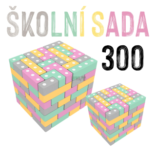 ŠKOLNÍ SADA - 2x Magnetická stavebnice TUKI, 150 dílů (300 celkem)