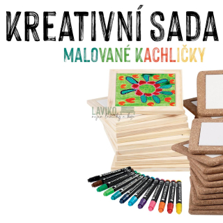 KREATIVNÍ SADA - malované kachličky, sada 25 ks